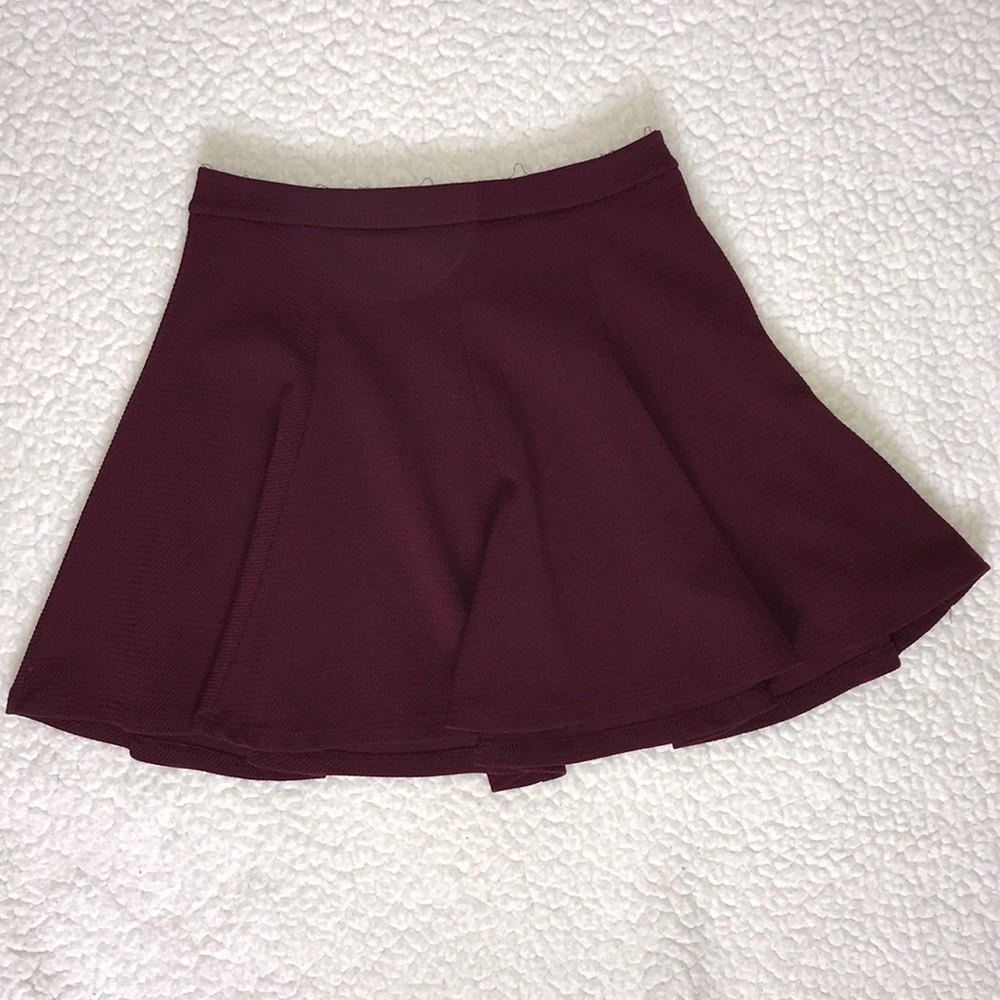 Maroon mini skirt